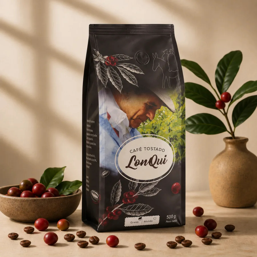Café LonQui presentación 500 gramos